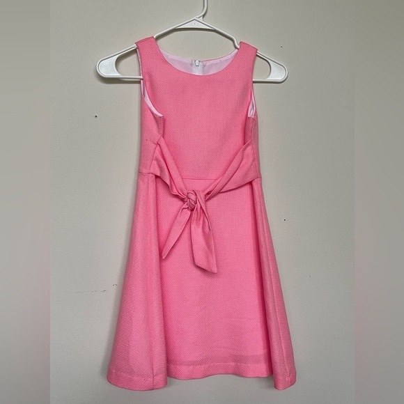 NWT Florence Eiseman Electric Pink Pique Front Tie Dress Size 8 - Picture 1 of 5